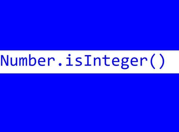 check if a number is a whole number using Number.isInteger() method