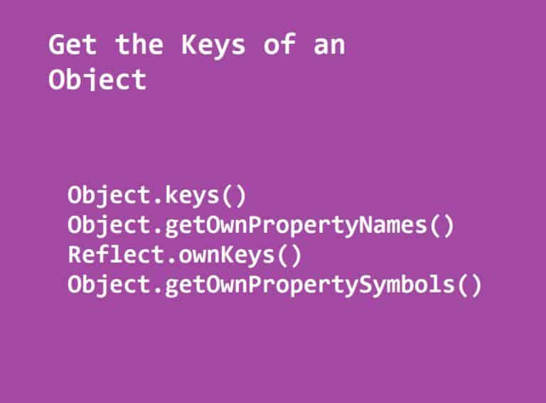 get object keys js